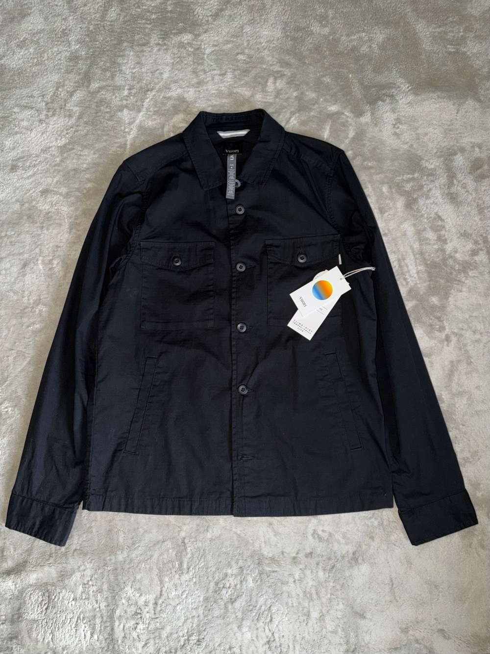 Vuori Ripstop Men’s Medium In Black Canvas Utility Military Shirt Jacket V527